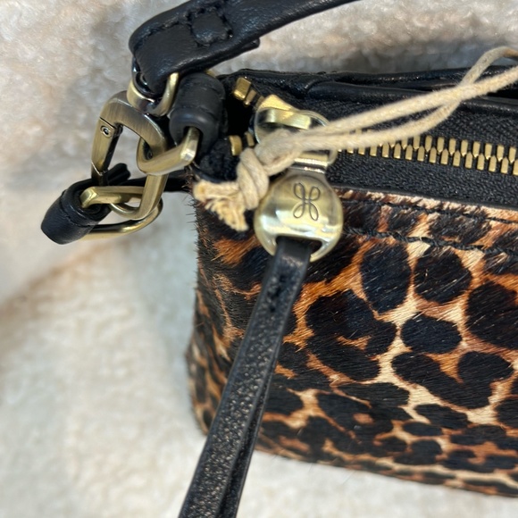 HOBO Darcy Baguette Bag Wristlet Purse Leather Hair On Leopard Converti…… NWT - Picture 7 of 14